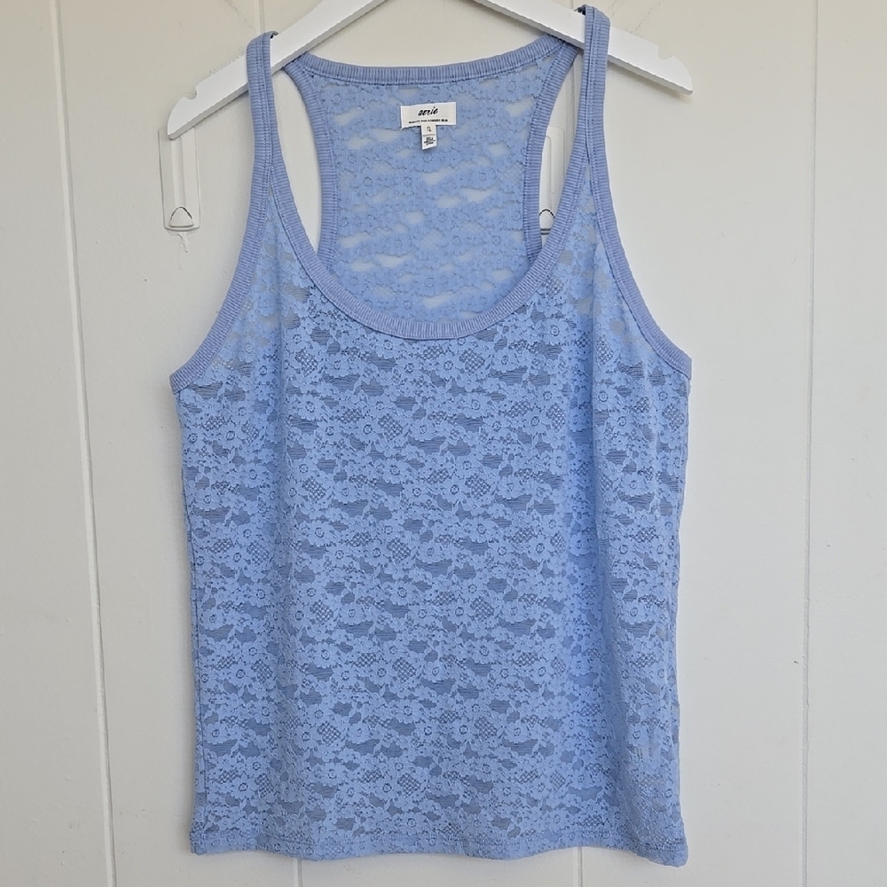 Aerie Easy Does It Vintage Lace Tank Top Size Size XL - Picture 3 of 10